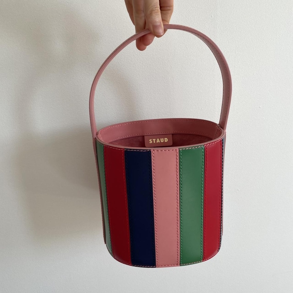 STAUD Colorful Striped Bucket Bag - Picture 1 of 4